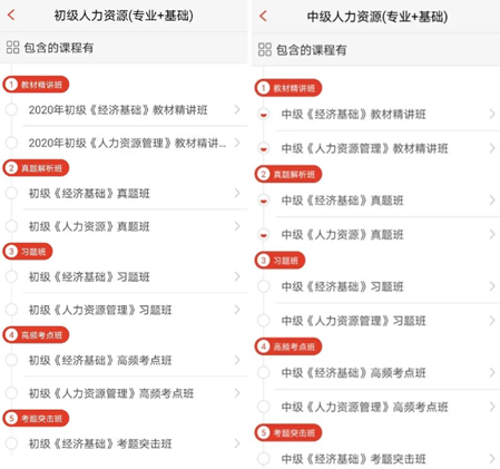 2021年人力資源經(jīng)濟(jì)師（初、中級(jí)）網(wǎng)課面授班